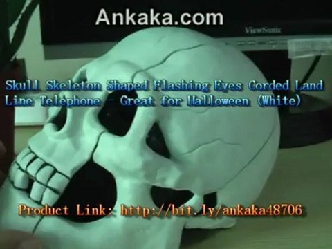 Unique Stylish Corded Skull Shape Telephone