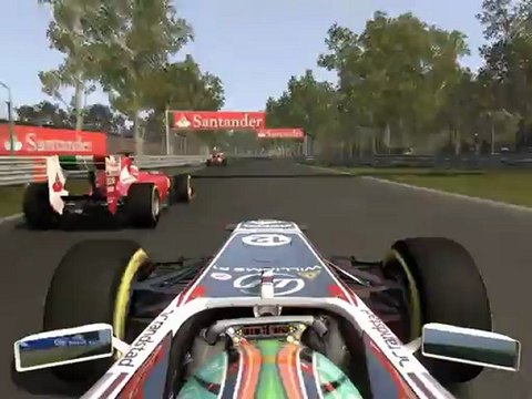 F1 2011 - GP d'Italie - Kier vs Alonso en onboard