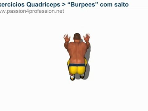 Burpees com salto ( exercícios quadríceps - pernas )