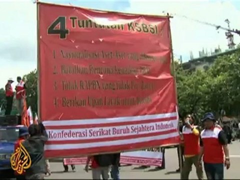 Protests over fuel hikes in Indonesia