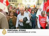 Portuguese services halted during strike