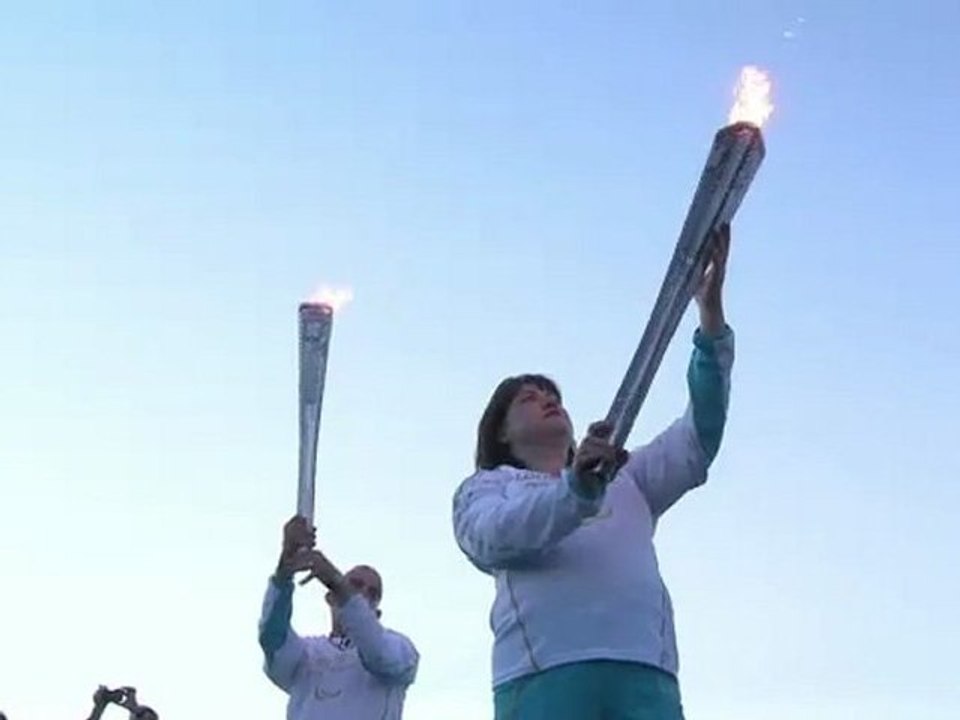 La flamme des jeux paralympique est arrivée à Londres