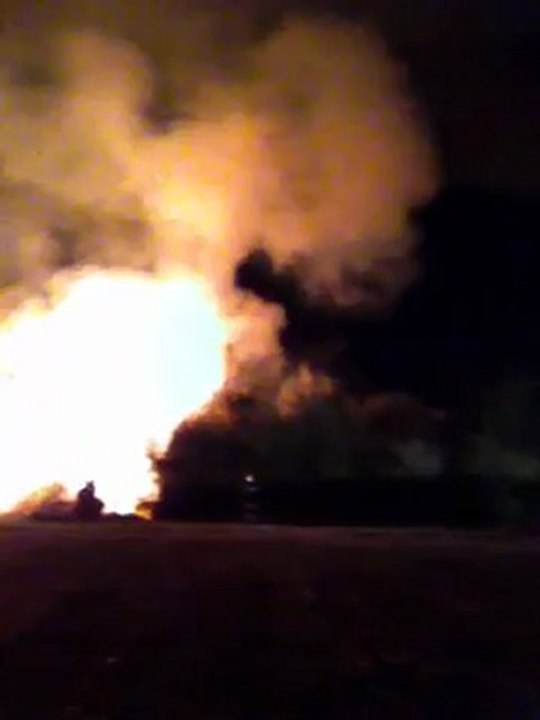 Incendie paille et foin à Ognes (51)