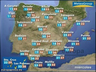 Cielos nubosos en el norte de España