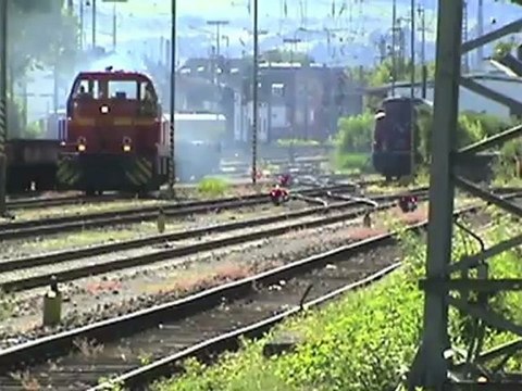 Mak G761C Neusser Eisenbahn Lok X im Bahnhof Neuwied am Rhein