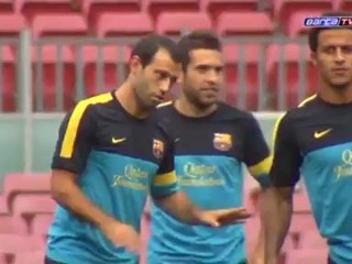 المران الأخير لبرشلونة قبل لقاء الكلاسيكو