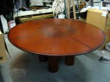 Dining Table - Consignment Sale: Custom Made Mahogany Circular Dining Table