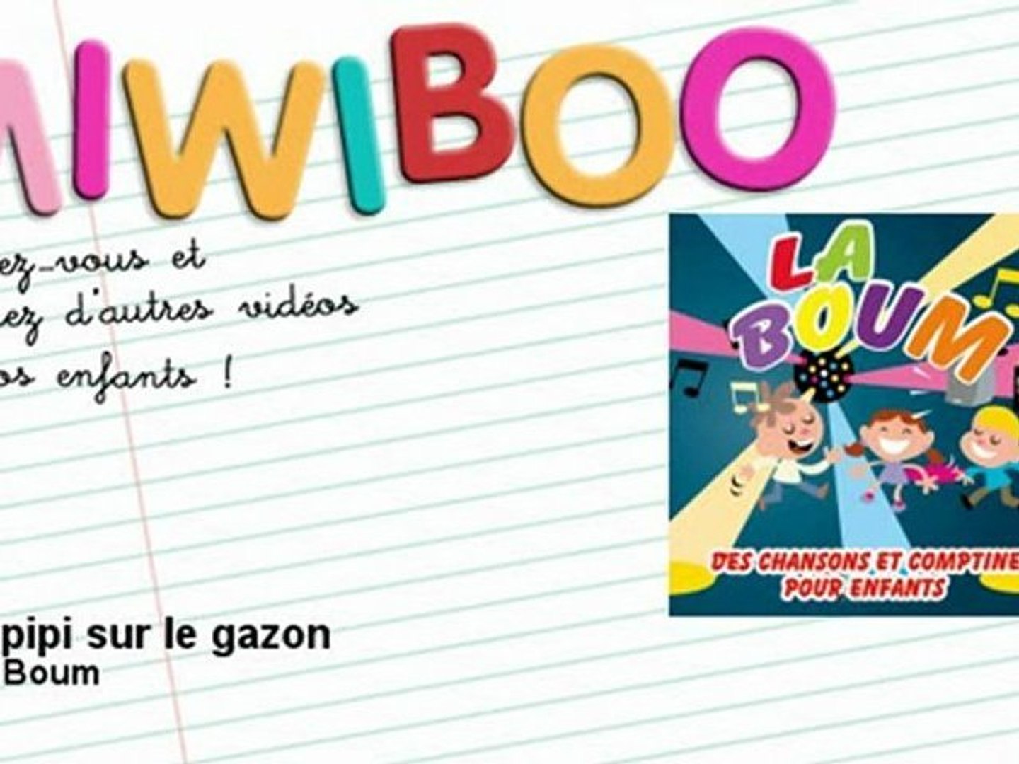 Dj Bebe Boum Je Fais Pipi Sur Le Gazon Miwiboo Video Dailymotion