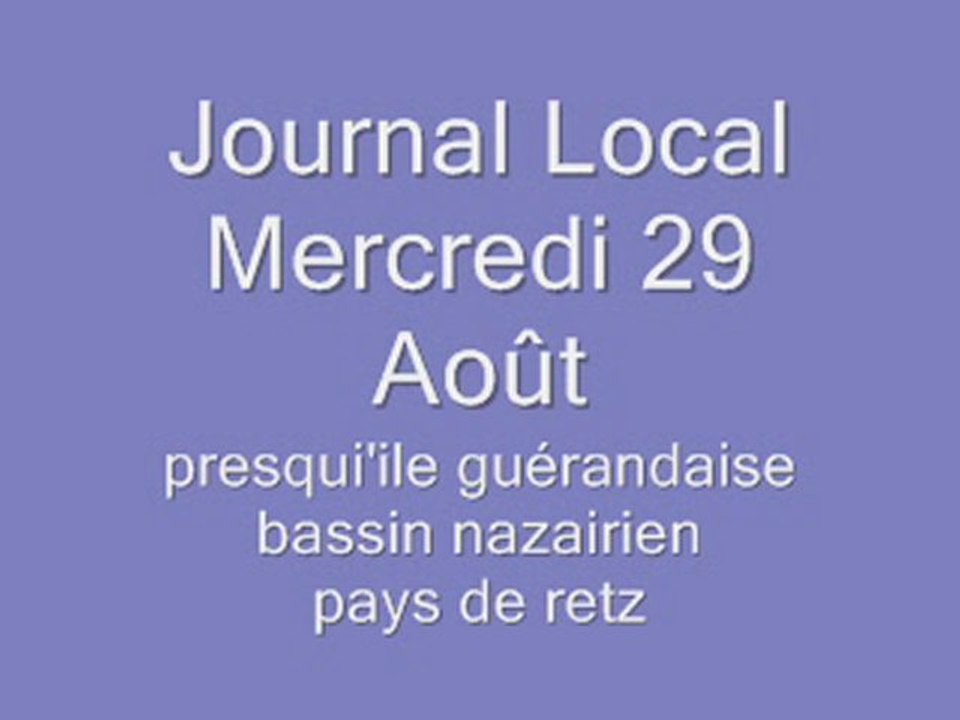 journal mercredi 29 aout