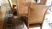Dining Table: Rectangular Stone Dining Table with 4 Chairs