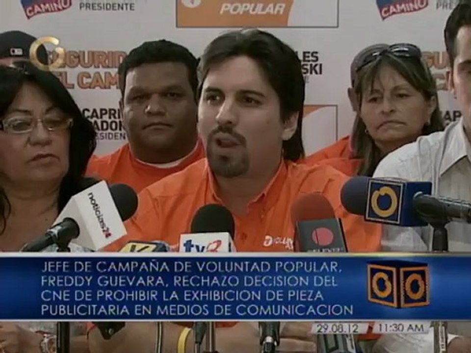 Voluntad Popular rechaza la prohibición por parte del CNE de su cuña sobre la inseguridad