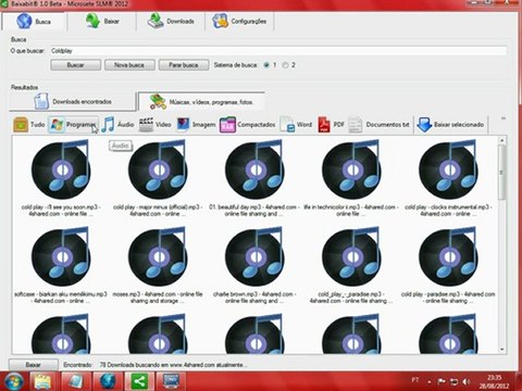 Baixador de músicas, programas, e jogos - Internet Globe