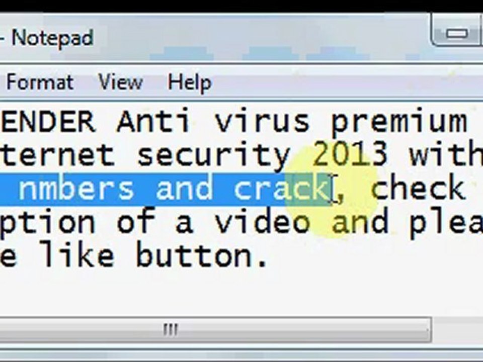 Bitdefender Total Security 2013 License Key + Antivirus Plus 2013 Crack (link in description)