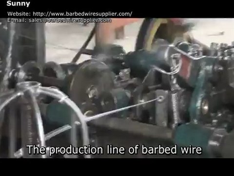 The production line of barbed wire.
