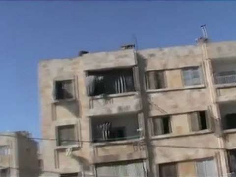 Syria فري برس حلب-مساكن هنانو_قصف بالطيران الحربي على الحي 29.8.2012