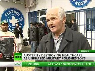 Greek Cuts Drama: Healthcare doomed, army booms