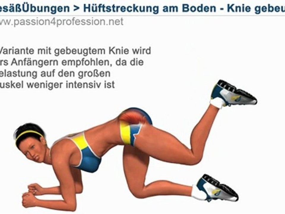 Huftstreckung am Boden%2C Knie gebeugt