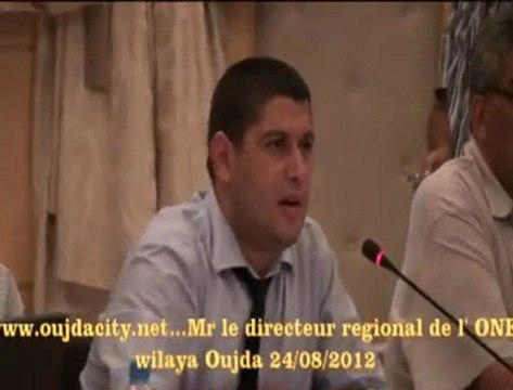 présentation du directeur regional de l' ONE devant le wali de la region oriental mr mohammed mhidia / oujda