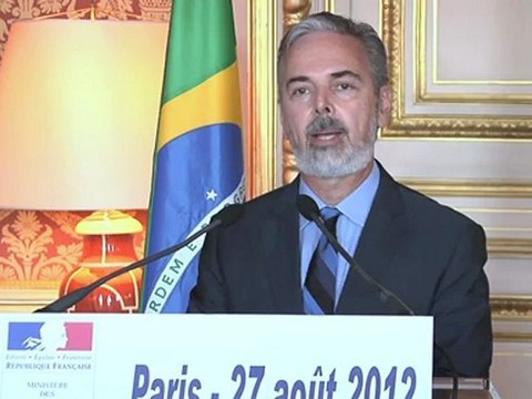 Laurent Fabius et son homologue brésilien Antonio Patriota (27.08.12)