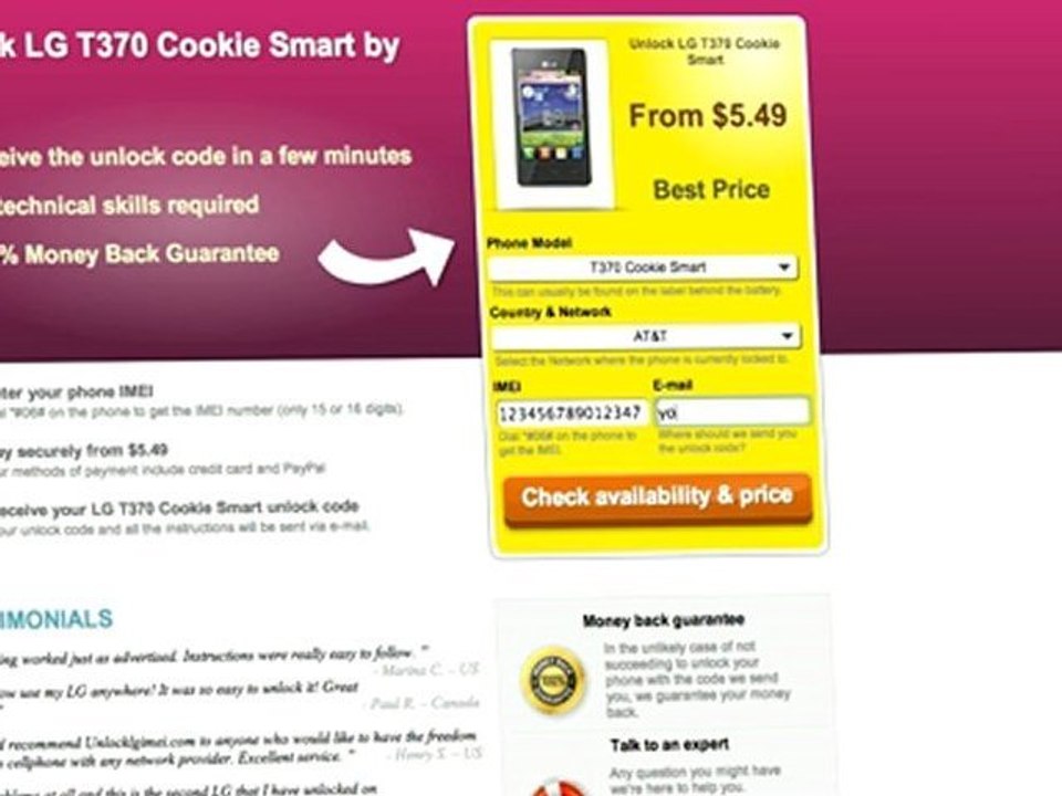UNLOCK LG Cookie Smart T370 - HOW TO UNLOCK YOUR LG Cookie Smart T370