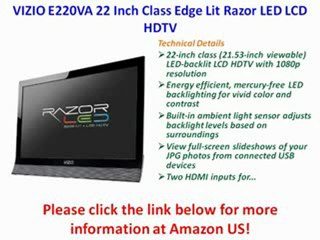 BEST BUY VIZIO E220VA 22 Inch Class Edge Lit Razor LED LCD HDTV