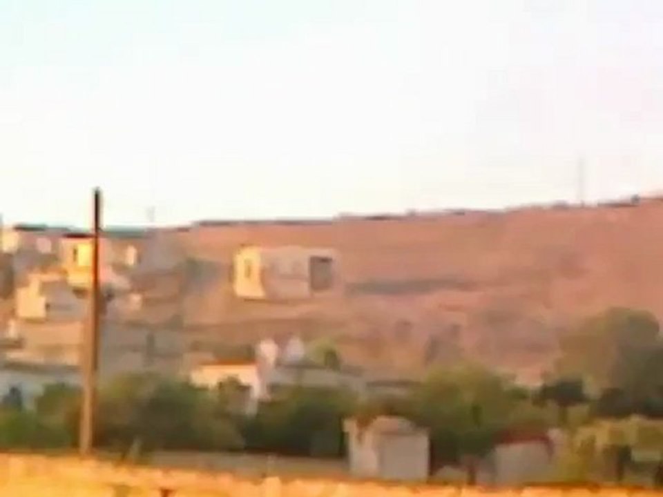 Syria فري برس  ادلب جسر الشغور -سلة الزهور القصف العشوائي 30_8_2012