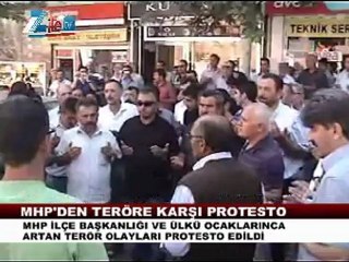 Zile mhp teröre karşı protesto