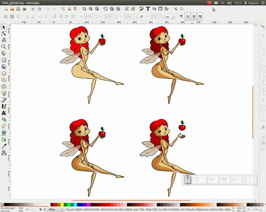 La colorisation avec inkscape - partie 1 : les couleurs en aplat