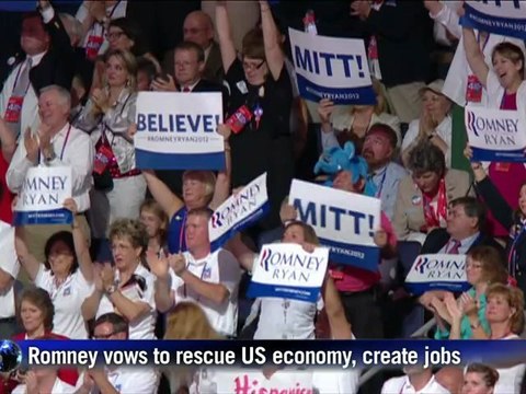 Romney promises jobs in convention pitch
