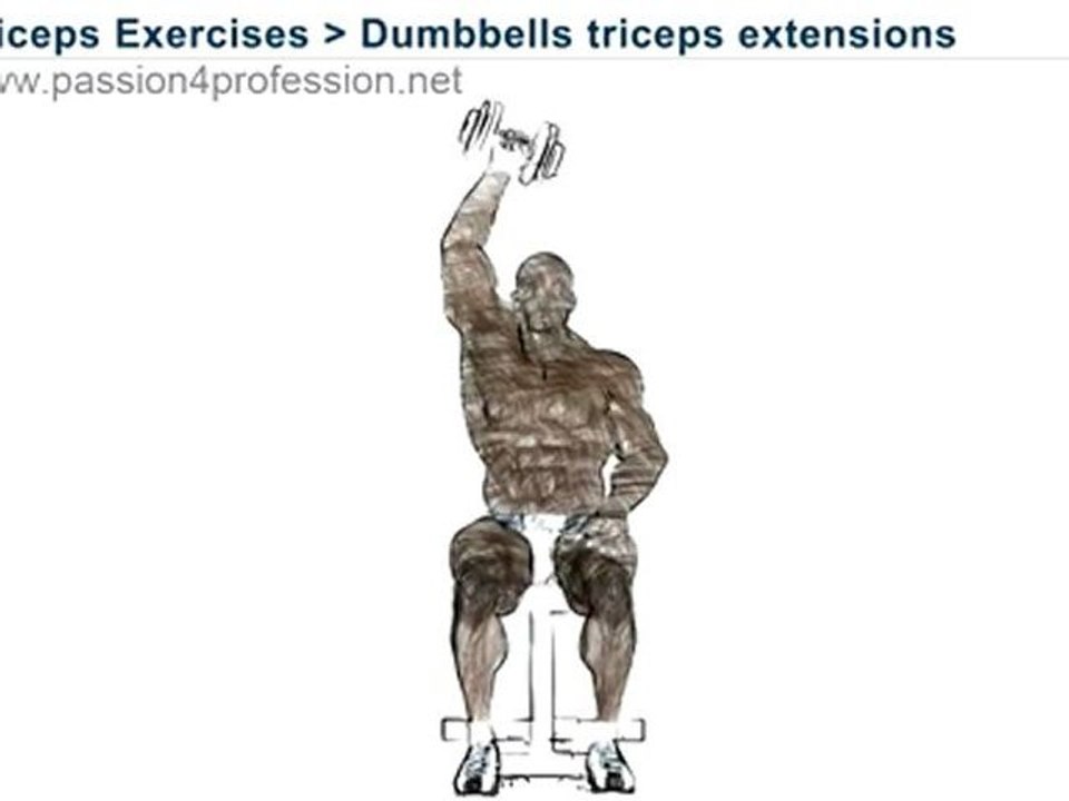 Dumbbells triceps extensions
