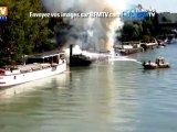 Explosion d'une péniche à Lyon