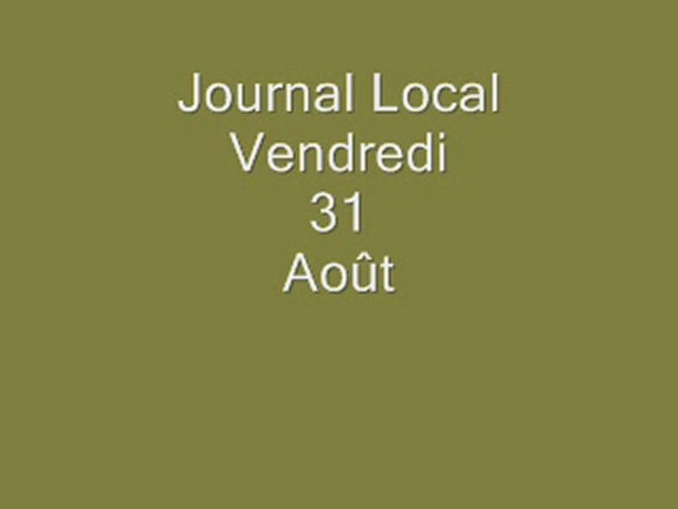 vendredi 31 aout