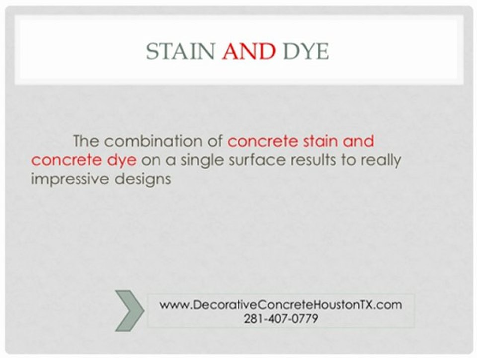 CONCRETE stain vs dye
