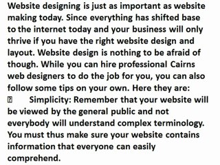 Web Designing Tips