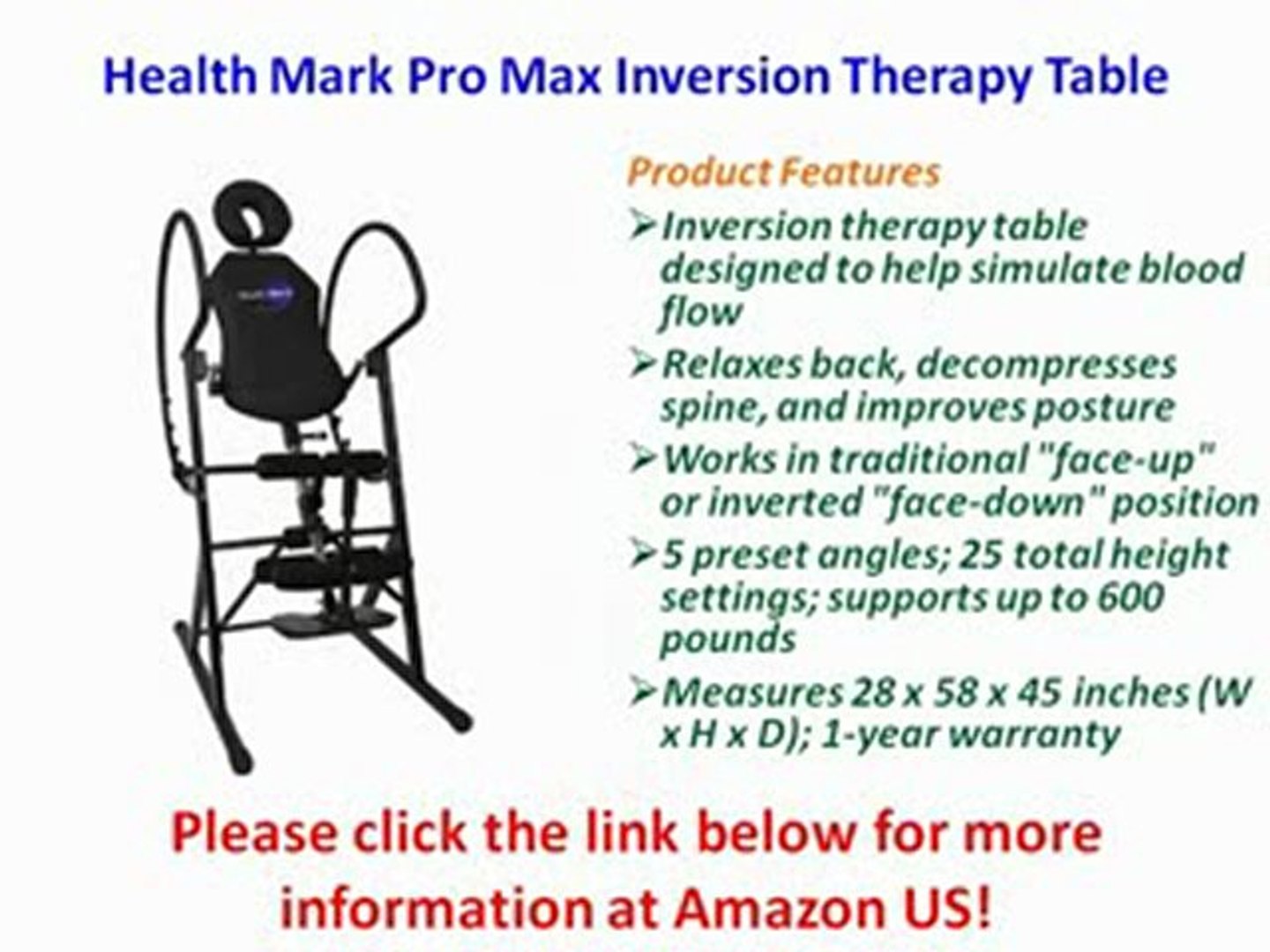 Health Mark Pro Max Inversion Therapy Table Review