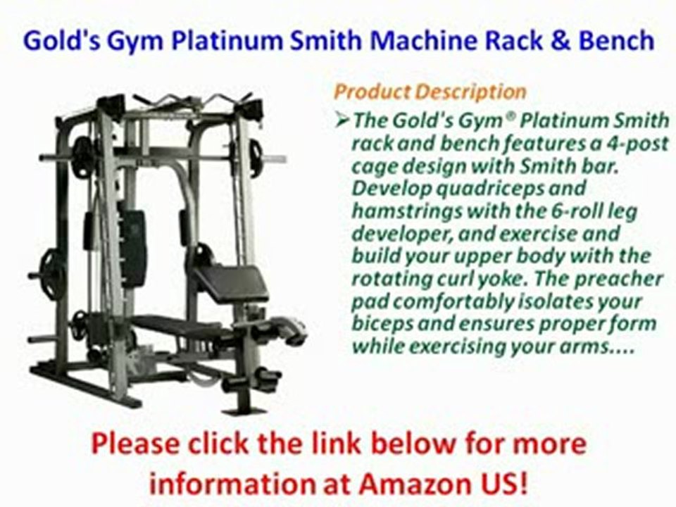 Gold's Gym Platinum Smith Machine Rack & Bench Review
