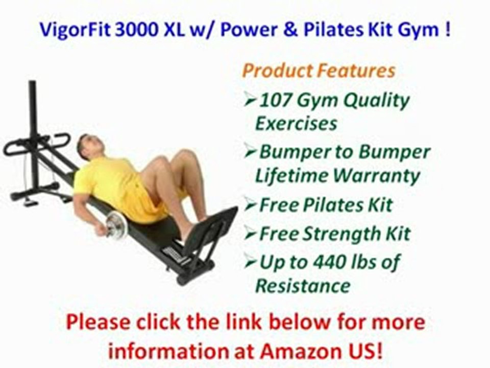 VigorFit 3000 XL w/ Power & Pilates Kit Gym ! Best Price
