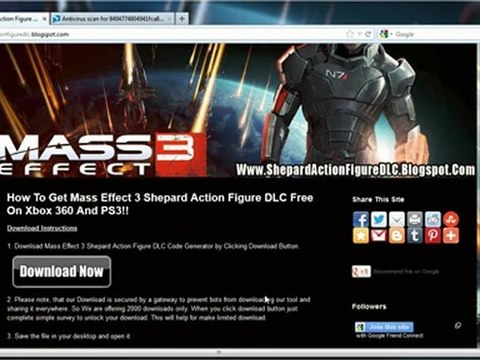 Mass Effect 3 Shepard Action Figure DLC Free