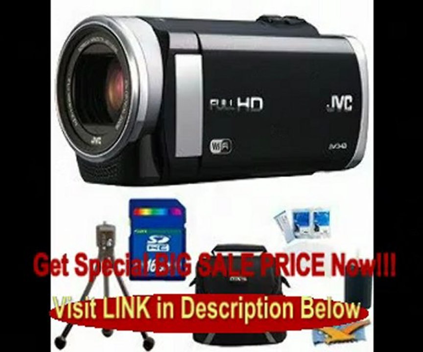 BEST BUY JVC GZ-EX210BUS - HD Everio f1.8 Camcorder 40x Zoom 3.0 Touch LCD WiFi 16GB Bundle. Bundle Includes 16 GB Memory Card, De...