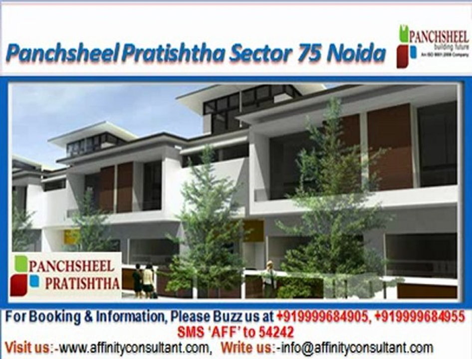 Panchsheel Pratishtha Apartments @09999684905 New Projects Sector 75 Noida