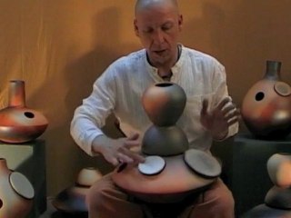 udu38double bataC hand clay percussion