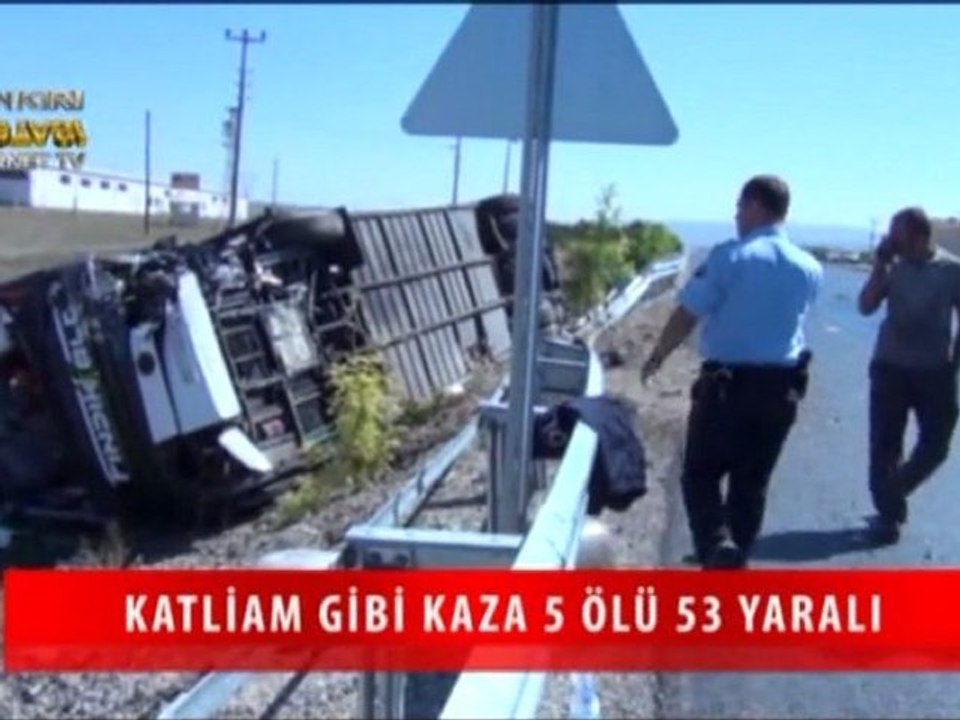 Çankırı Çerkeşte Katliam Gibi Kaza 5 Ölü 53 Yaralı