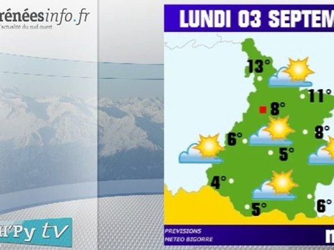 Meteo Hautes Pyrenees (3 septembre 2012)