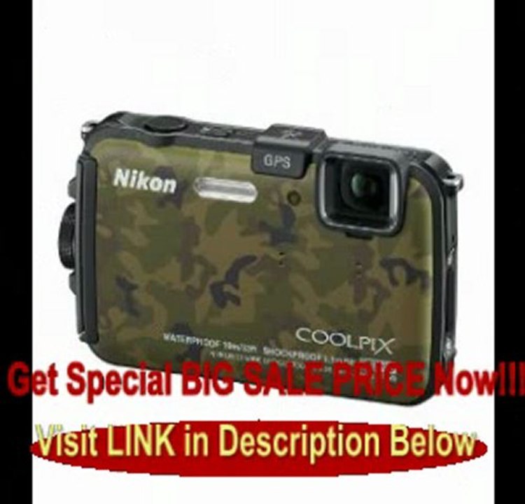 Nikon COOLPIX AW100 16 MP CMOS Waterproof Digital Camera with GPS and Full HD 1080p Video (Camouflage) BEST PRICE