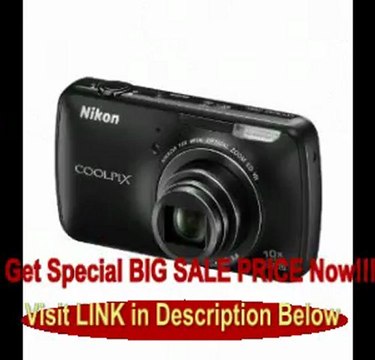 Nikon COOLPIX S800c 16 MP Digital Camera with 10x Optical Zoom NIKKOR ED Glass Lens and 3.5-inch OLED touch screen (Black) FOR SALE