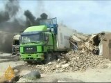 NATO trucks destroyed after Afghan Taliban attack