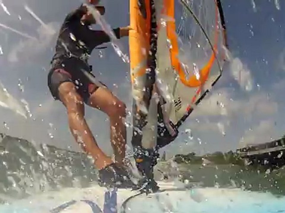 go pro en avant de planche