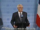 SYRIA SYRIE - Vitaly I. Churkin (Russian Federation) on Syria - Security Council Media Stakeout