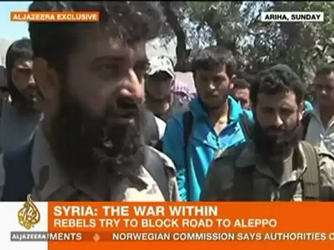 Syrian rebels bid to block road to Aleppo