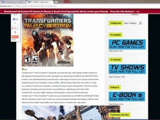 Transformers: Fall of Cybertron Download  PC GAME Full Version Free!